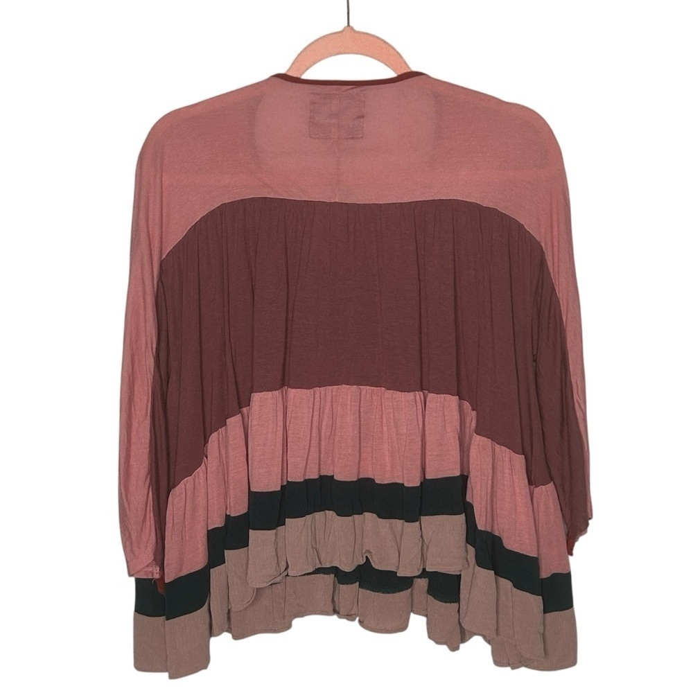 Anthropologie Meadow Rue Color Block Ruffle Top - Picture 5 of 15